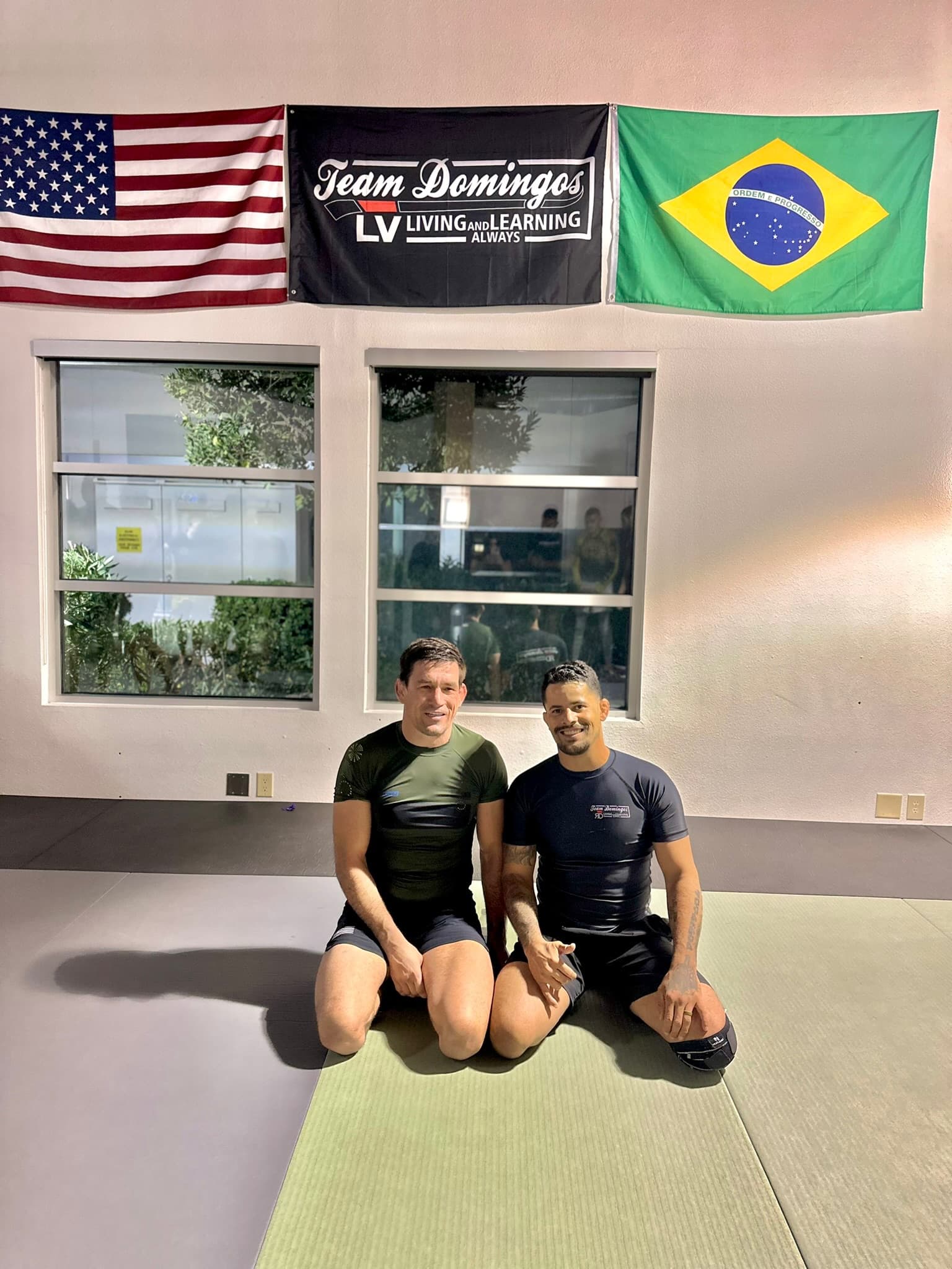 Professor Rafael Domingos with Demian Maia